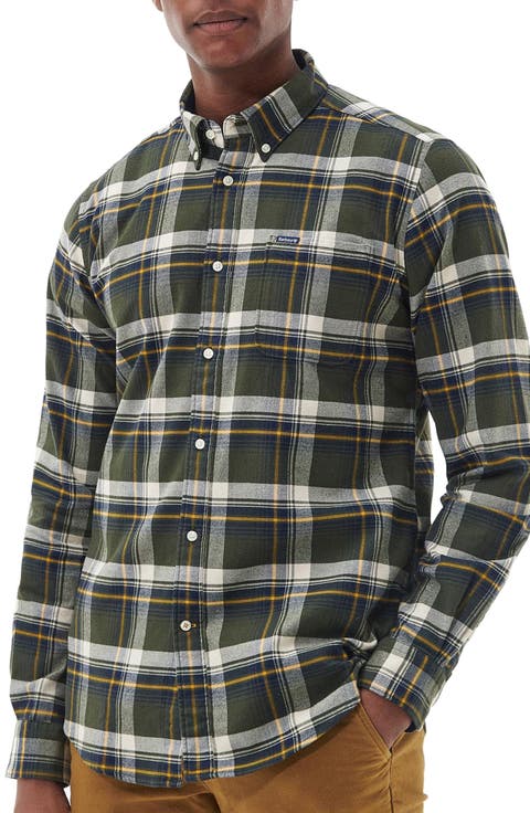 Shieldton Plaid Flannel Button-Down Shirt