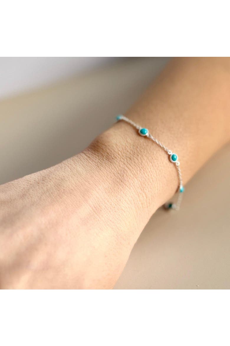 December Birthstone Turquoise Bracelet, Alternate, color, Silver