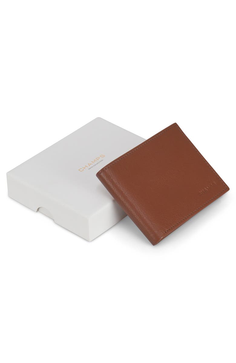 CHAMPS Onyx ID Flap Leather Bifold Wallet, Alternate, color, Brown