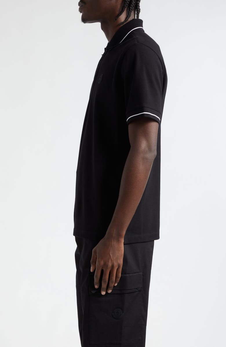 Moncler Tipped Cotton Piqué Knit Polo, Alternate, color, 
