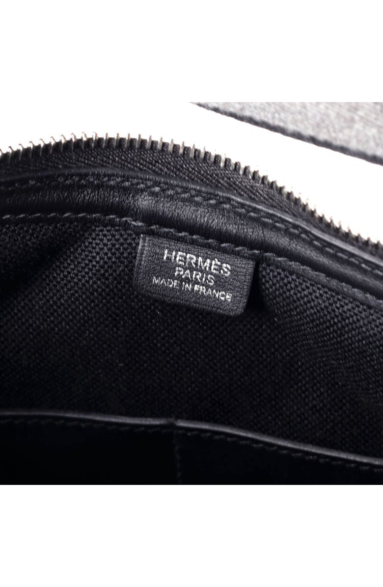 Pre-Owned Hermes Horseback Shoulder Bag Woolycot Canvas and Leather, Alternate, color, Noir