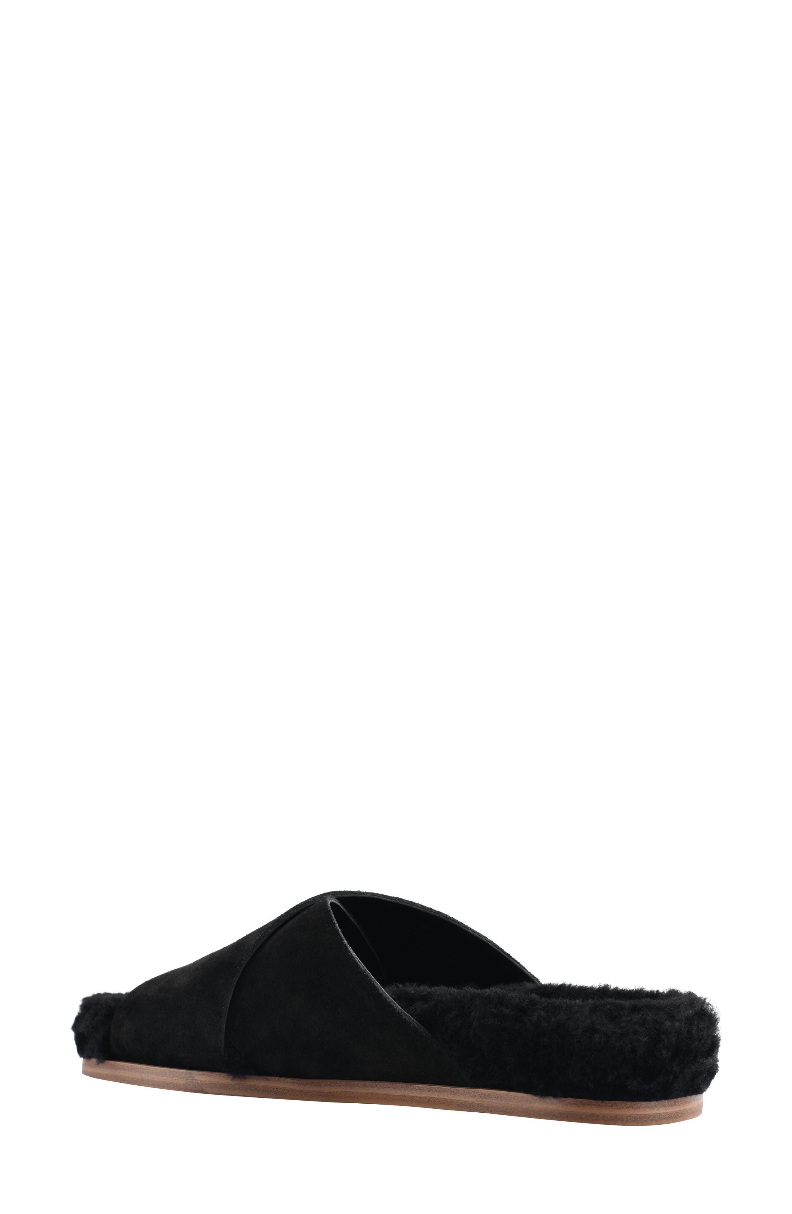 Marc Fisher LTD Canna Genuine Shearling Lined Slide Sandal, Alternate, color, 