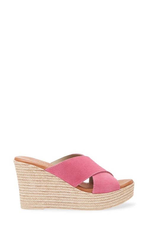 Cordani Braylin Espadrille Wedge Sandal In Fuchsia Suede