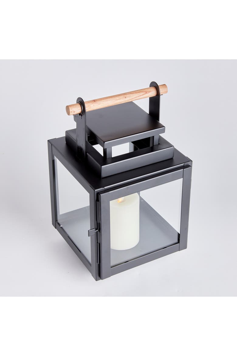 Adwin Outdoor Lantern, Alternate, color, Black