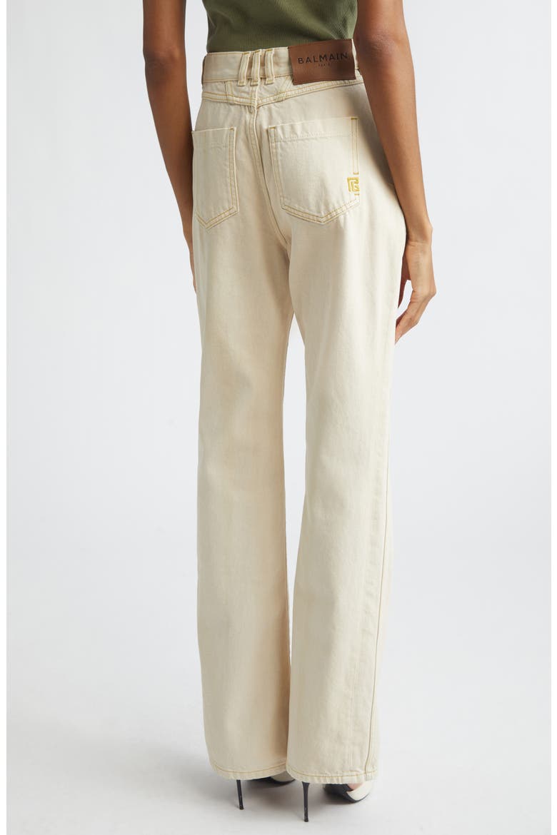 High Waist Tailored Jeans, Alternate, color, BEIGE