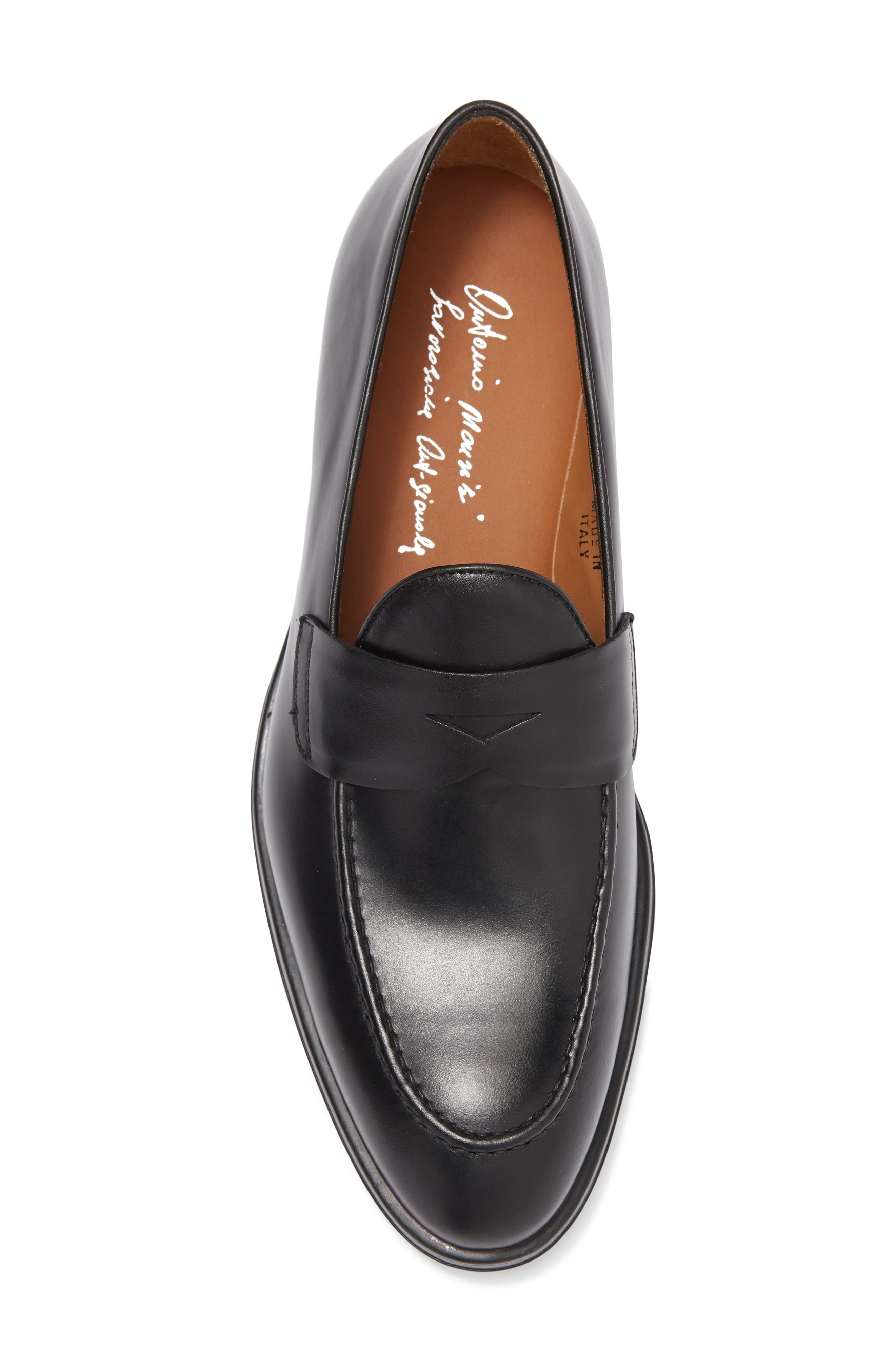 ANTONIO MAURIZI Leather Penny Loafer, Alternate, color, 
