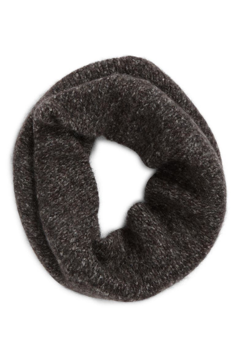 Brushed Cashmere & Silk Bouclé Snood, Main, color, CHARCOAL HA7198