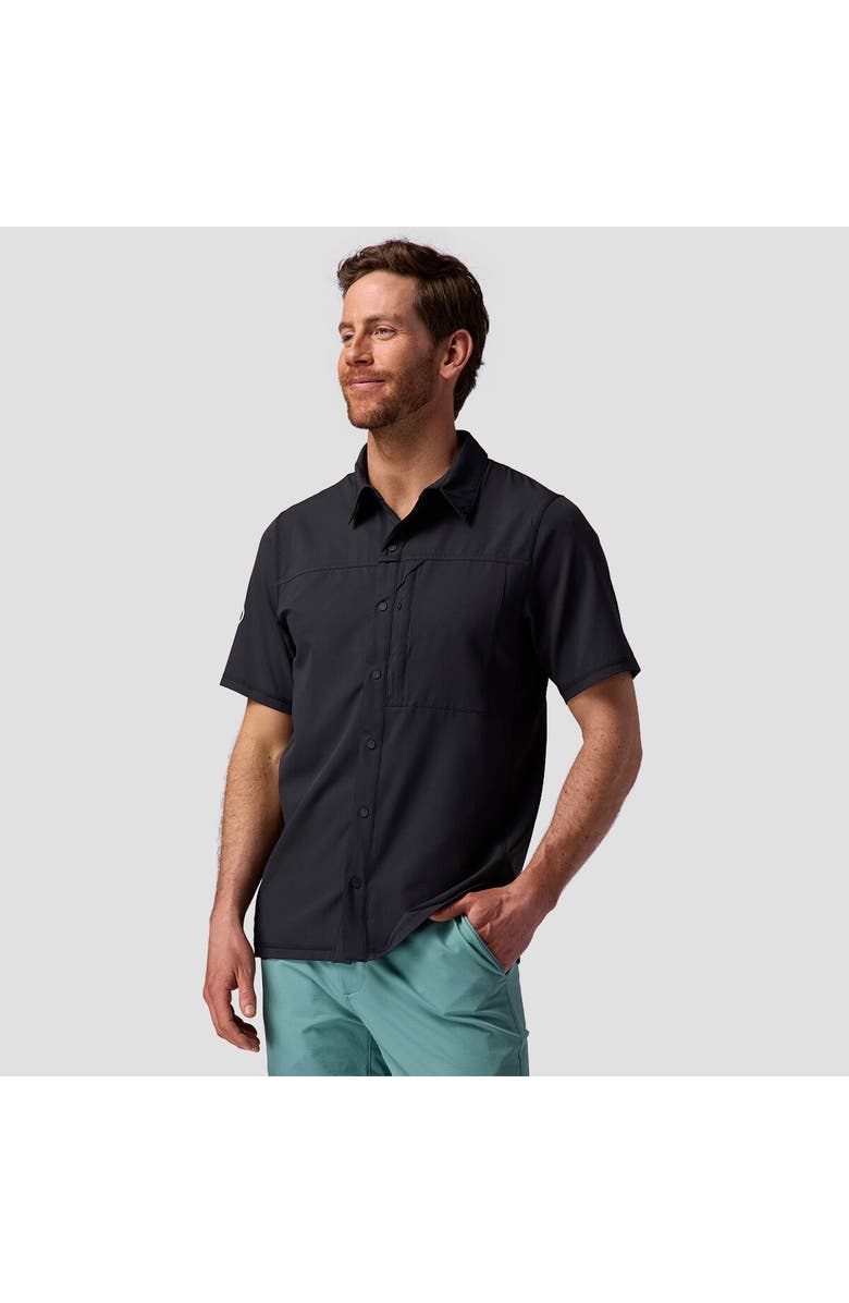 Backcountry Tahoe Woven Short-Sleeve Snap-Up Shirt - Men
s, Main, color, Black