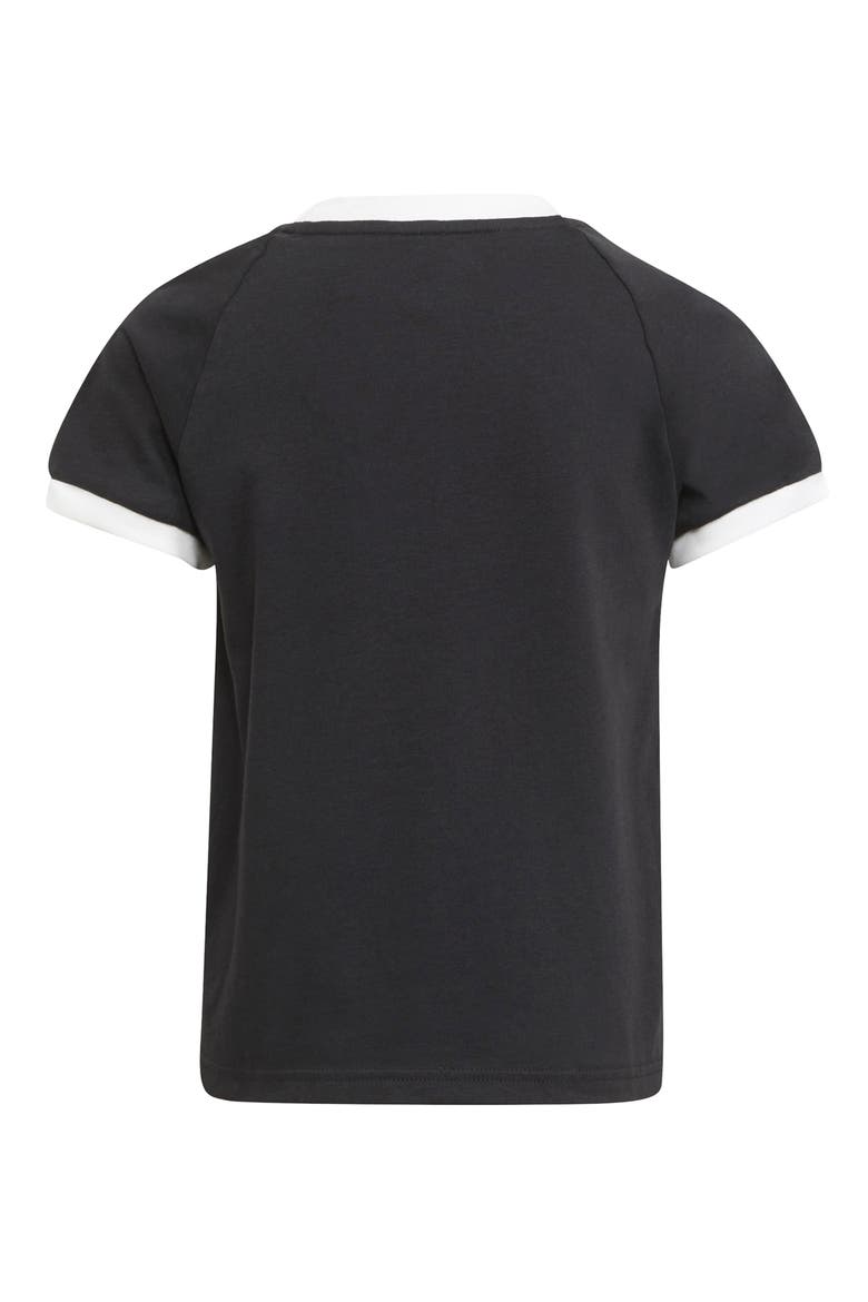 Kids' 3-Stripes T-Shirt, Alternate, color, BLACK/ WHITE