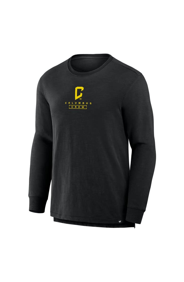 FANATICS Men's Fanatics Black Columbus Crew Lob Attempt Stadium Slub Long Sleeve T-Shirt, Alternate, color, Black