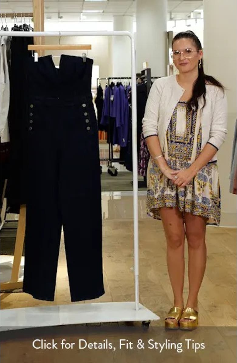 Bailey Strapless Denim Jumpsuit, sales video thumbnail