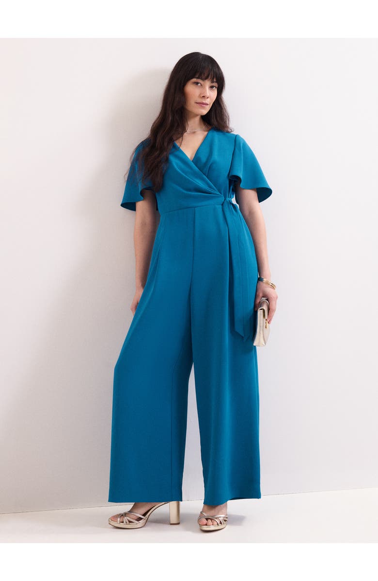 Phase Eight Julissa V-Neck Jumpsuit, Main, color, Blue