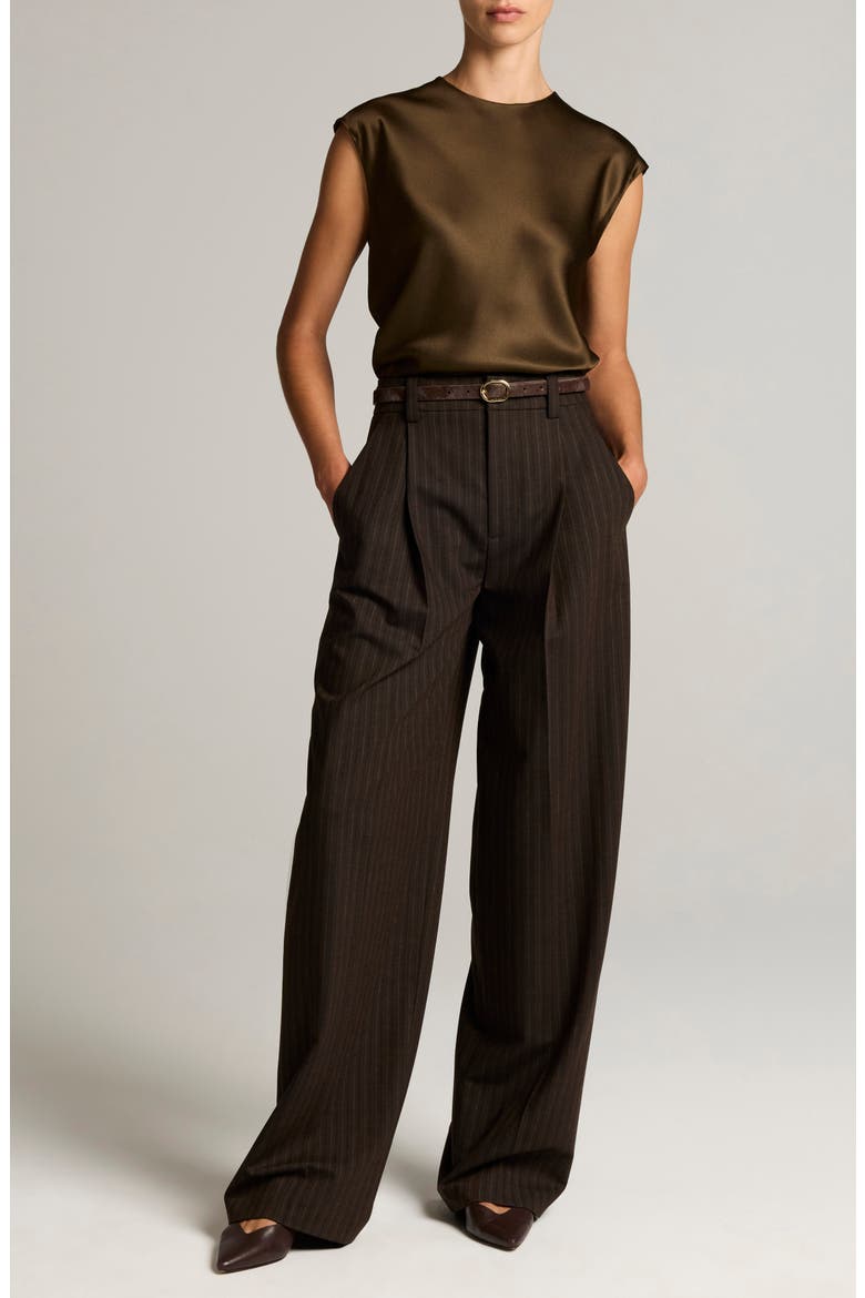 High Waist Wide Leg Trousers, Alternate, color, CINDERWOOD STRIPE