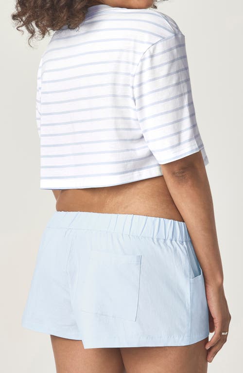 Florence By Mills Stripe Core Crop T-shirt In White