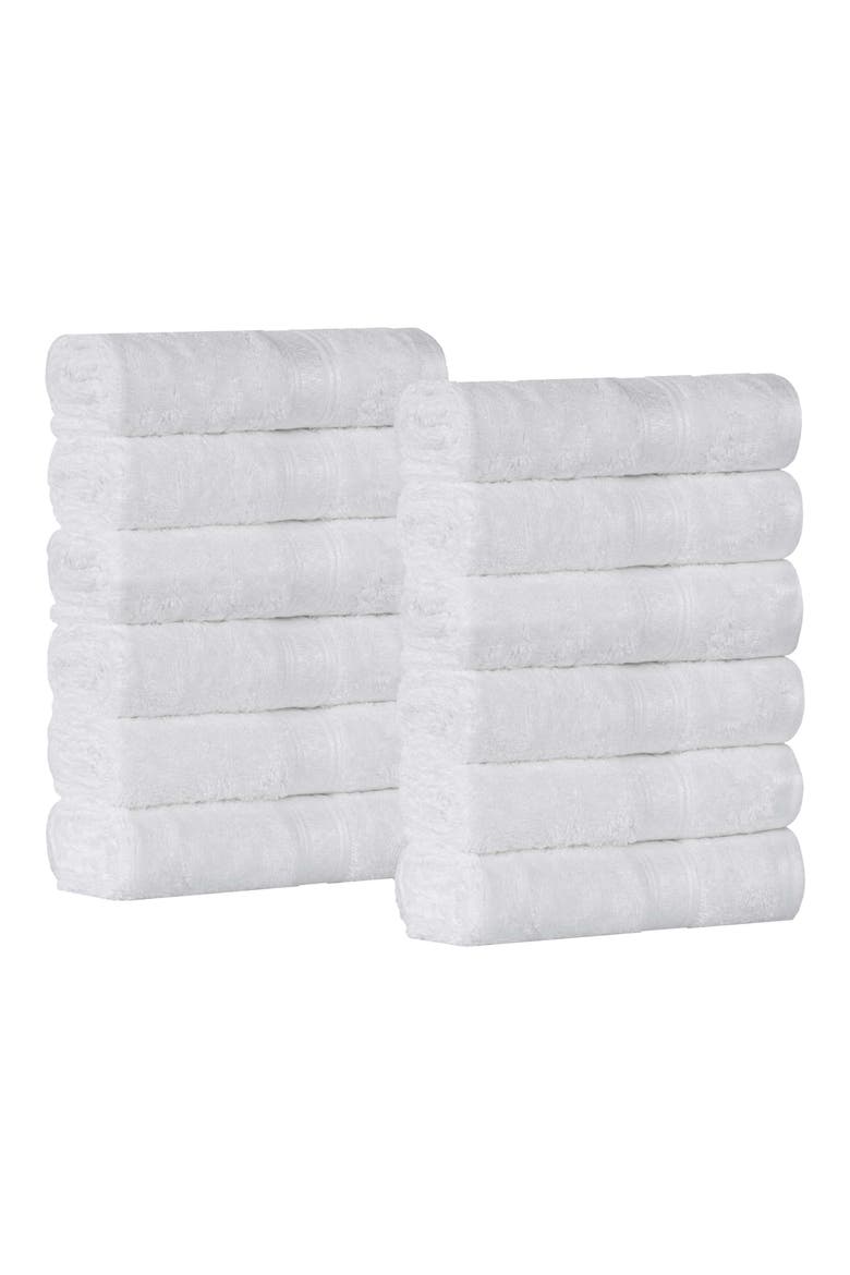 12-Pack Face Towel Set, Main, color, WHITE