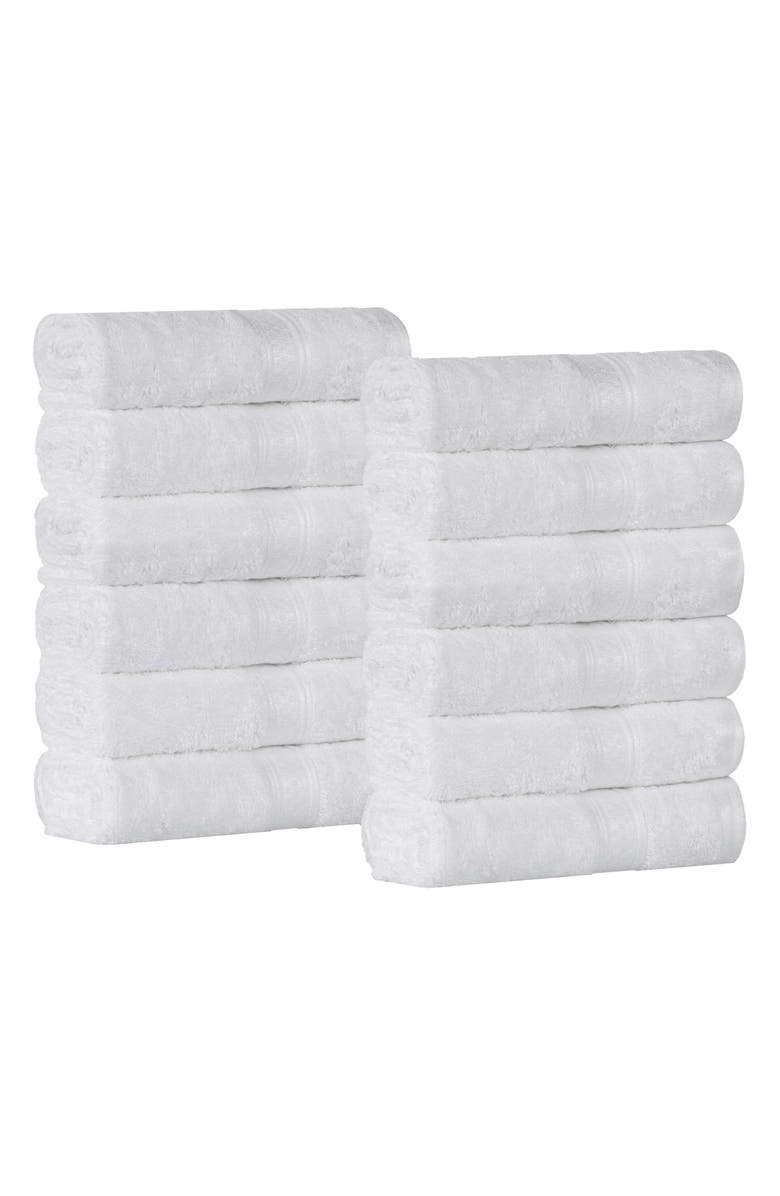 Superior 12-Pack Face Towel Set, Main, color, White