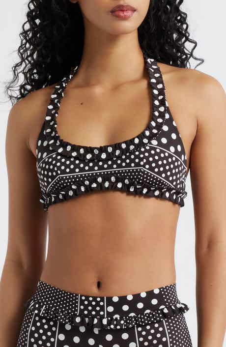 Cove Dot Ruffle Swim Top