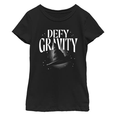 Girl's Wicked Defy Gravity Witch Hat Graphic T-Shirt