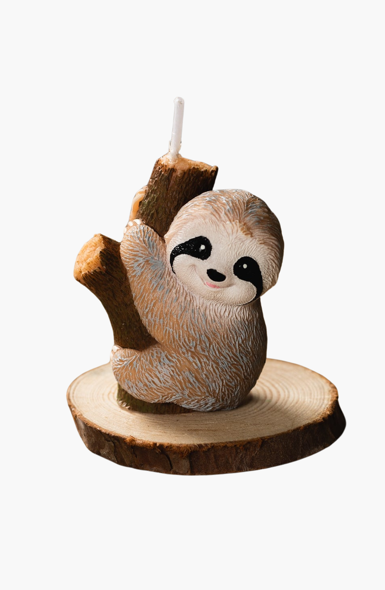 Southlake gifts Baby Sloth Candle, Main, color, Beige