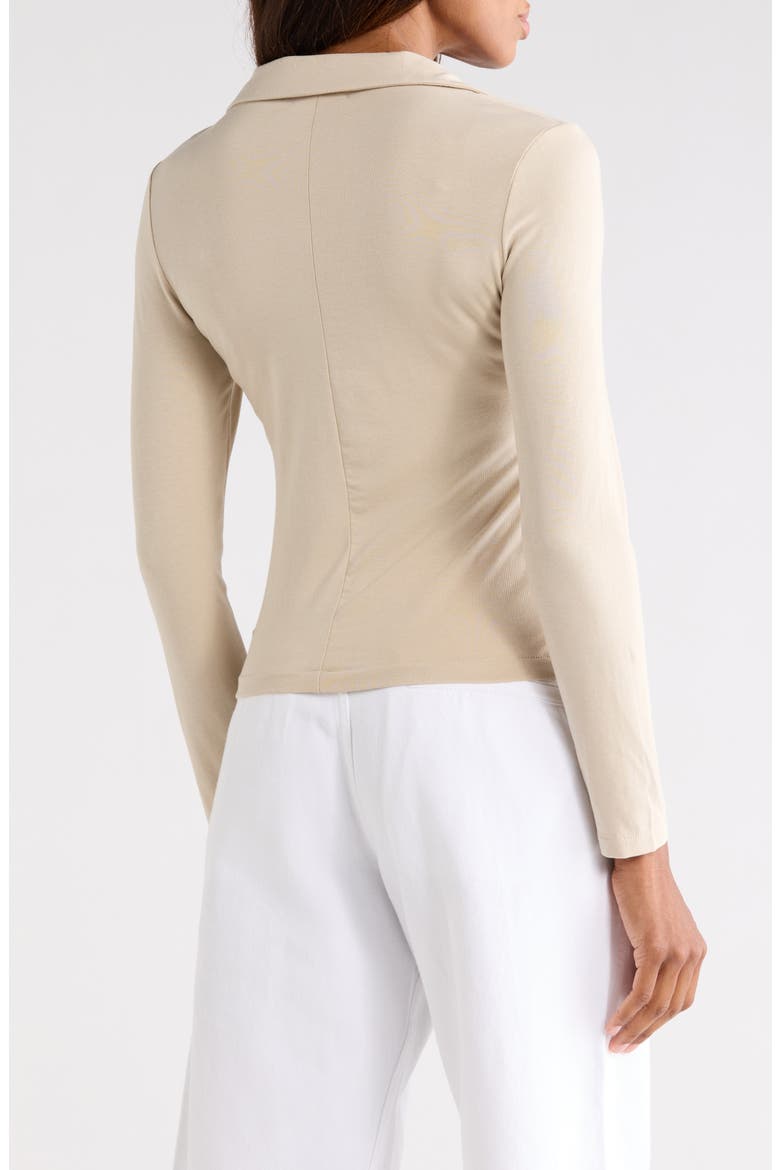 Lucy Ruched Polo Button-Up Shirt, Alternate, color, SNDST