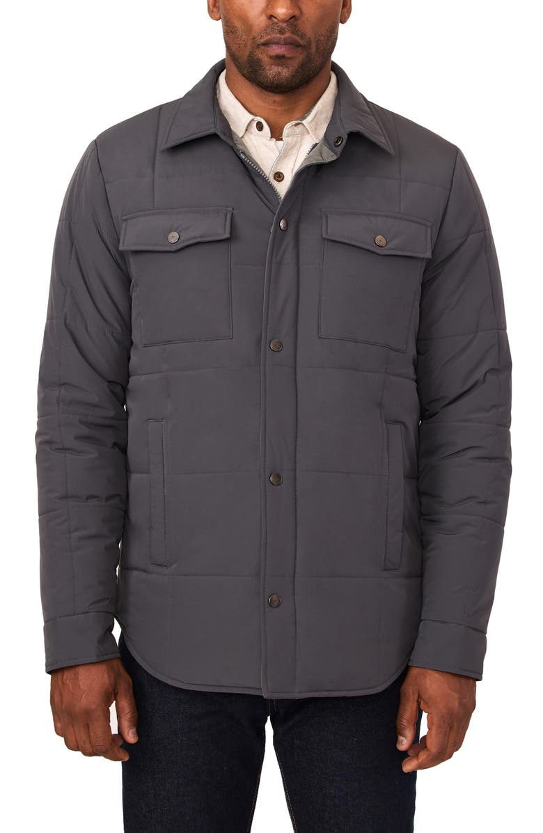 Rainforest The Weekend Outdoor Quilted Water Resistant Shacket, Alternate, color, 