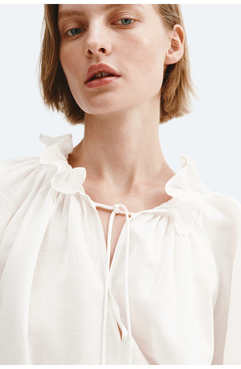 H&M Oversized Linen-blend Shirt, Alternate, color, White