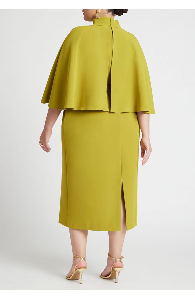 ELOQUII Cape Sleeve Belted Midi Dress, Alternate, color,