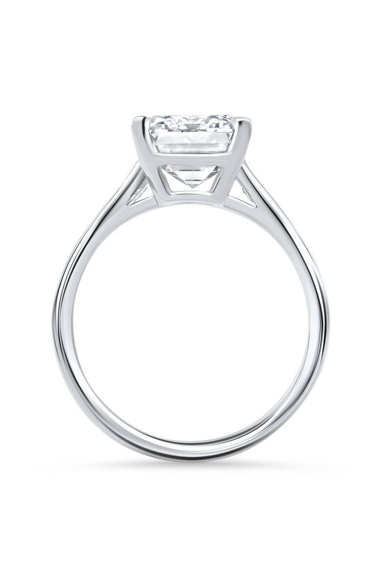 Certified 4 1/2Ct Emerald Diamond Baguette Engagement Ring 14k Gold Lab Grown, Alternate, color, 14k White Gold