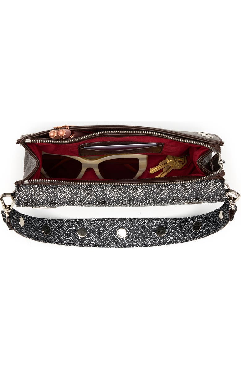 HAMMITT Small Montana Jacquard & Leather Clutch, Alternate, color,