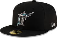 New Era Men's New Era  Black Florida Marlins On-Field Authentic Collection 59FIFTY Fitted Hat