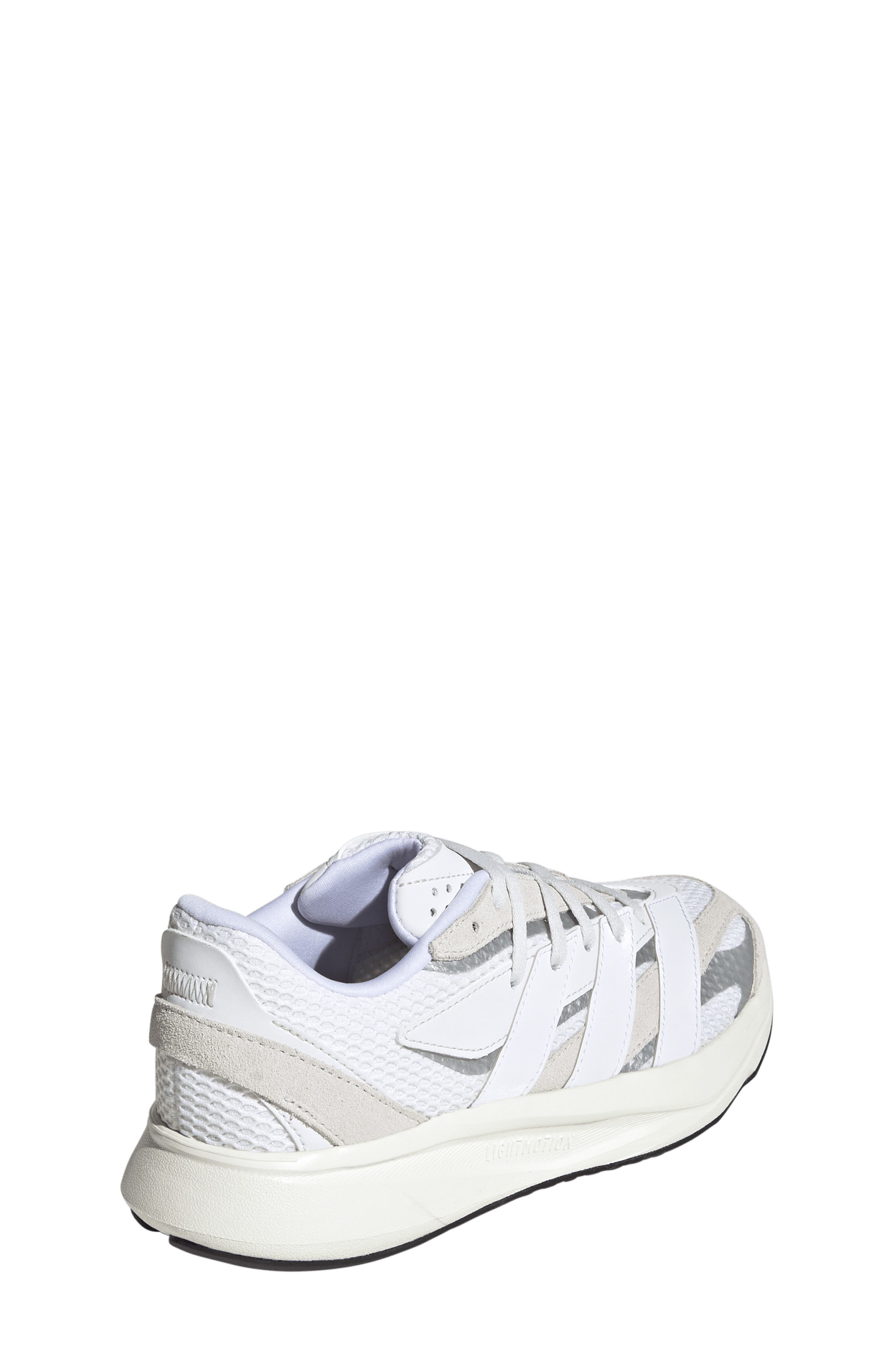 adidas Kids
 Lightblaze Sneaker, Alternate, color, Crystal White/ White/ Silver