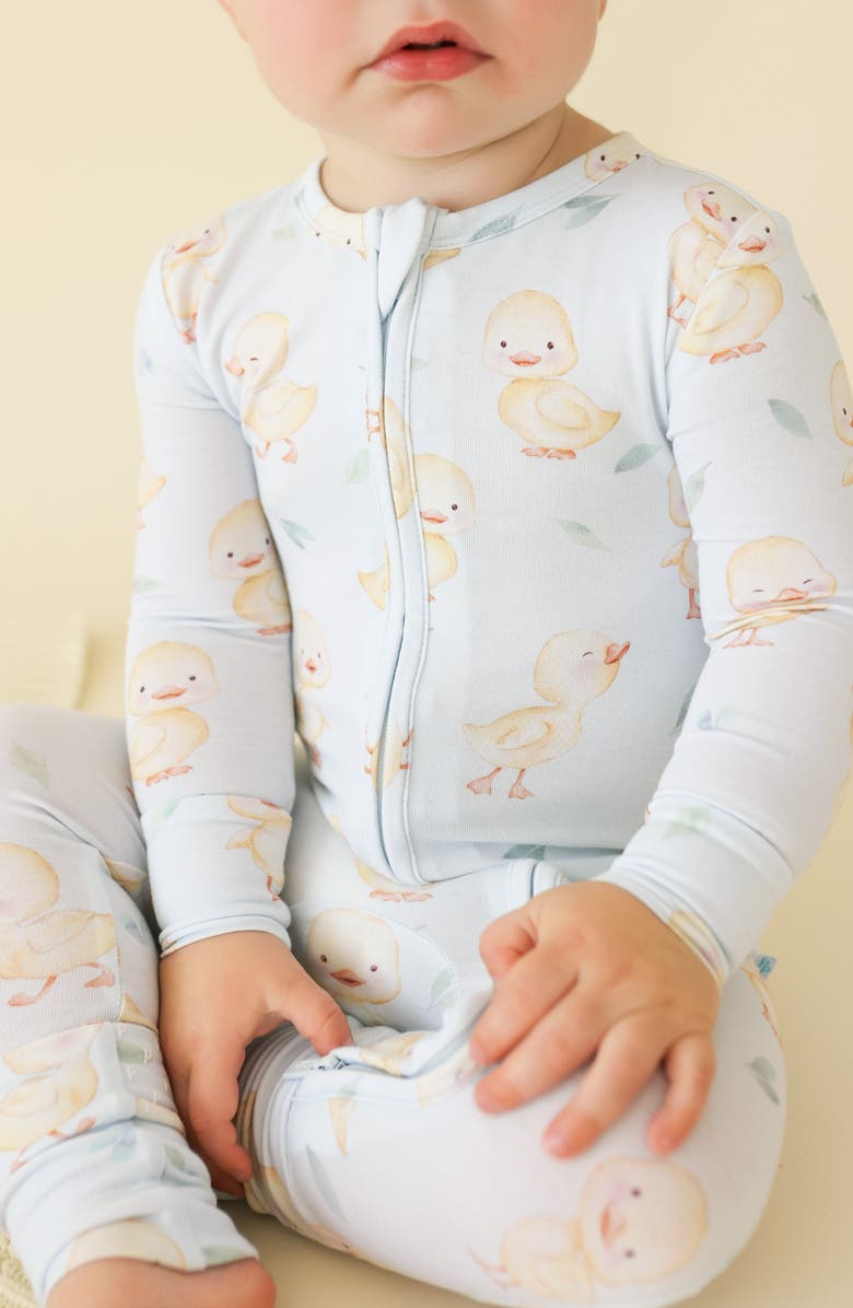 Posh Peanut Edwin Convertible Zip Footie, Alternate, color, Blue