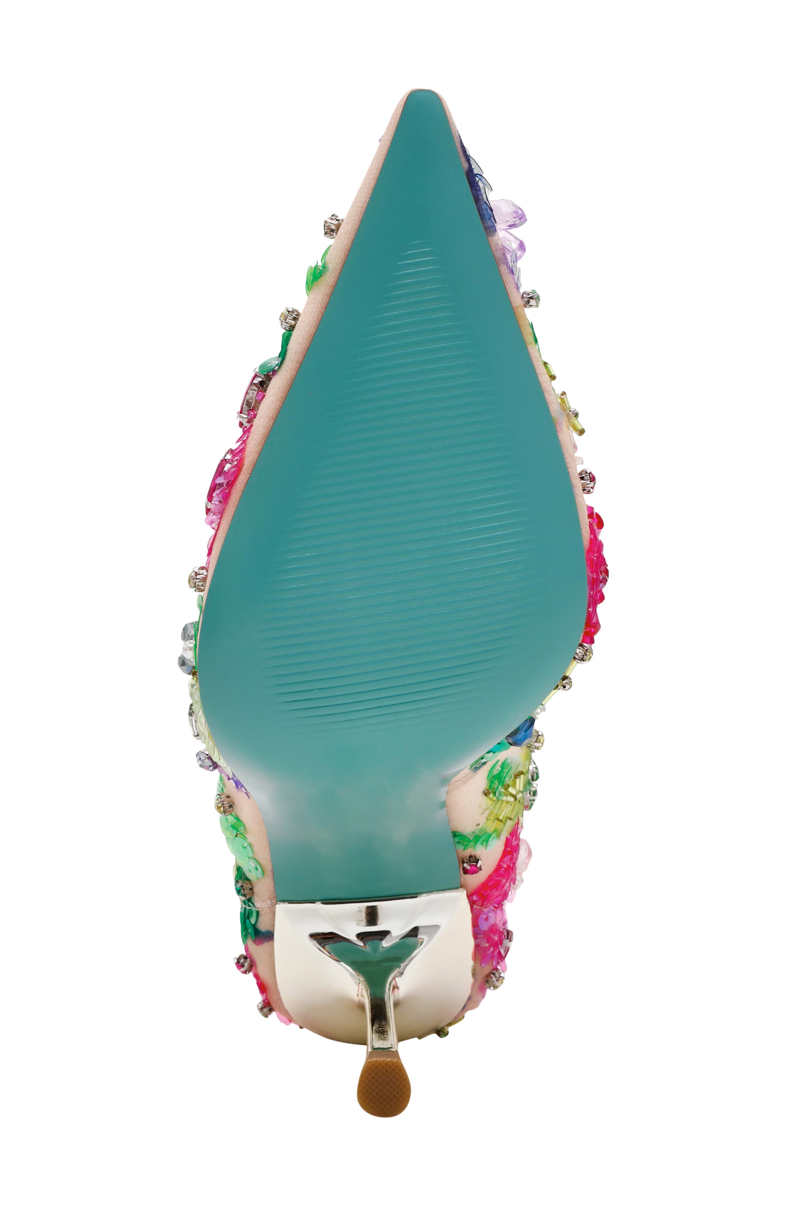 Betsey Johnson Netta Pointed Toe Pump, Alternate, color, Beige Multi