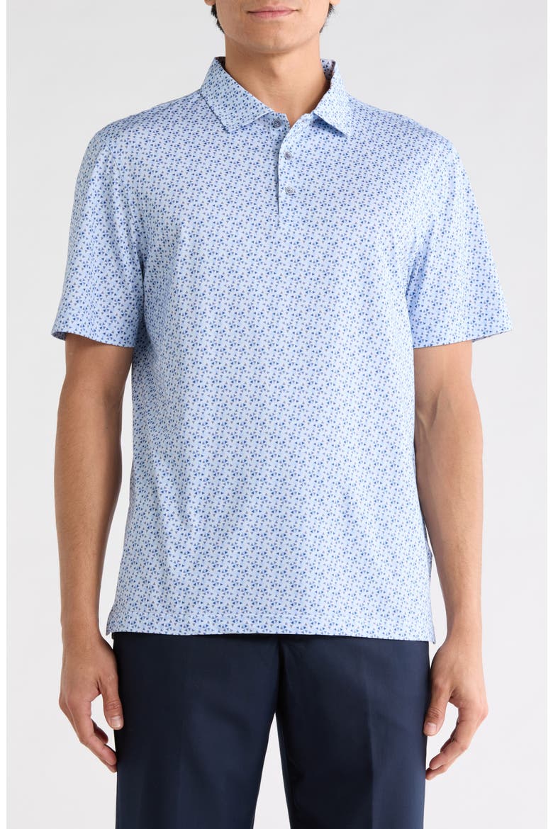Triangle Cotton Knit Polo, Main, color, AIR BLUE