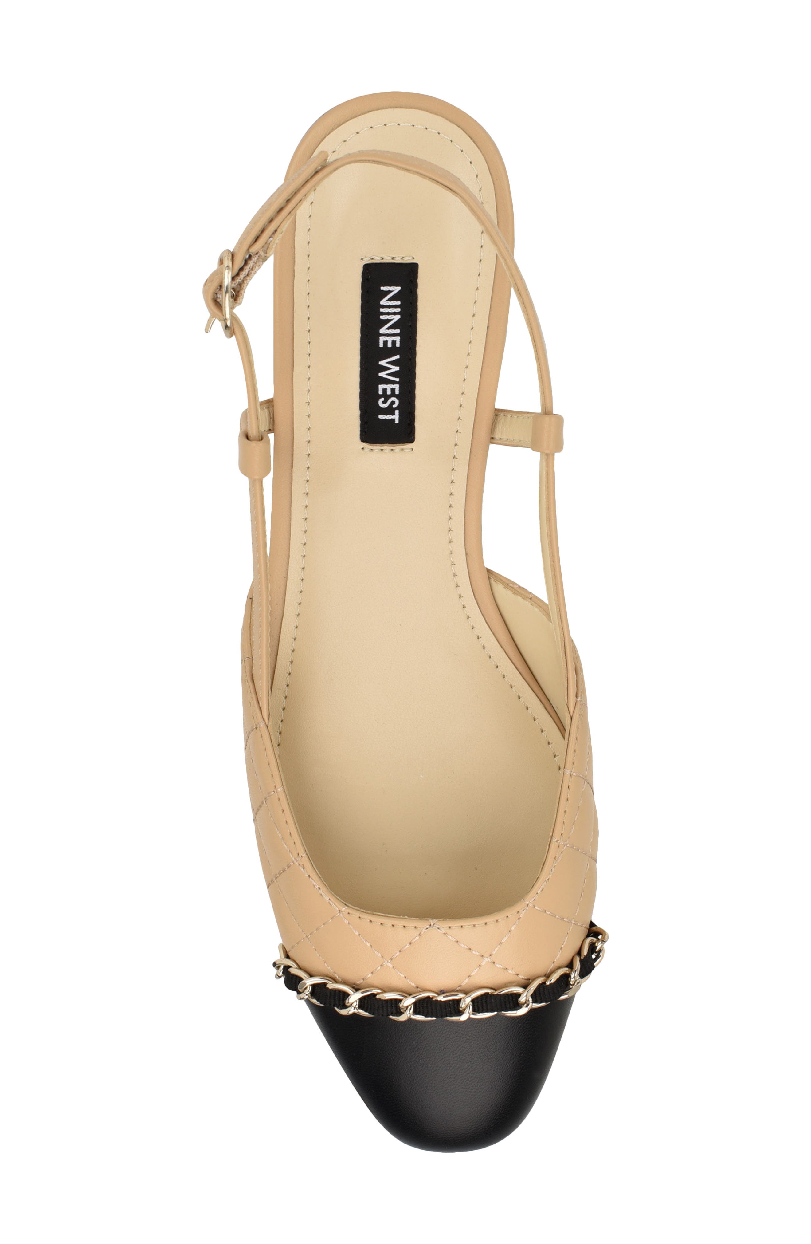 Nine West Charme Slingback Cap Toe Pump, Alternate, color, 