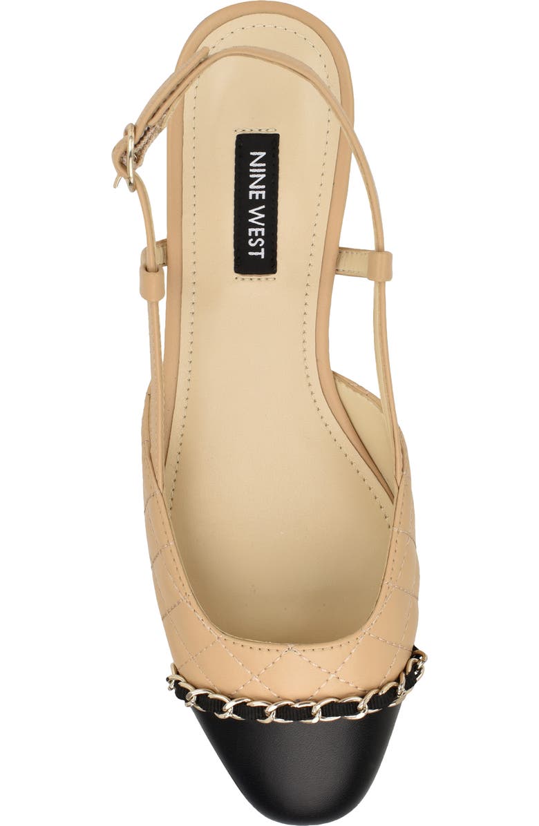 Nine West Charme Slingback Cap Toe Pump, Alternate, color,