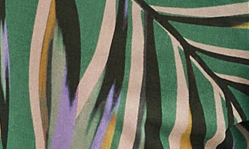 Mimi Flamingo Riley Tie Front Stretch Mesh Cover-up Pants In Green