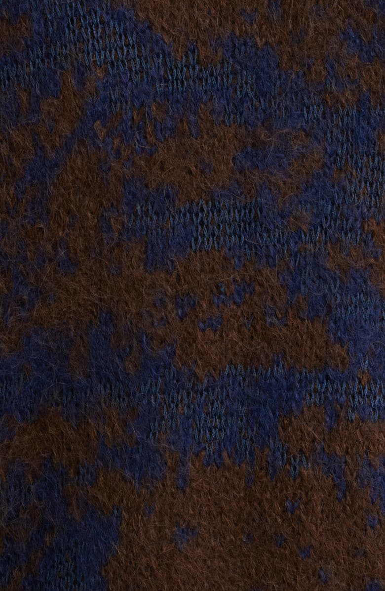 Corridor Jacquard Zip Sweater, Alternate, color, Navy