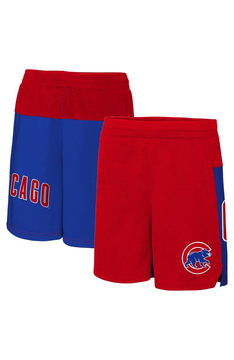 Outerstuff Youth Red Chicago Cubs 7th Inning Stretch Shorts, Main, color,