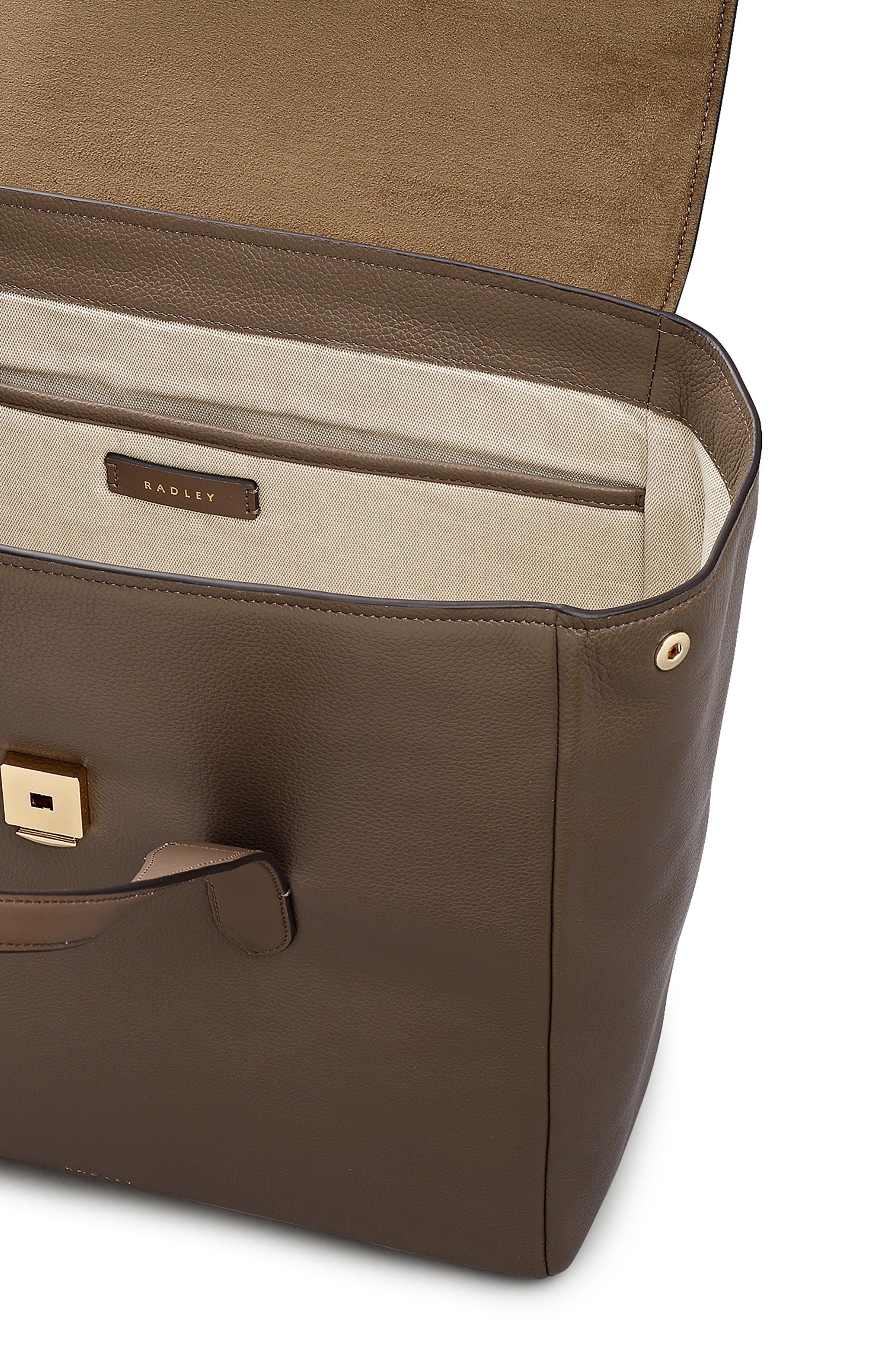 Radley Mayfair Lane Pebbled Leather Backpack, Alternate, color, Coffee