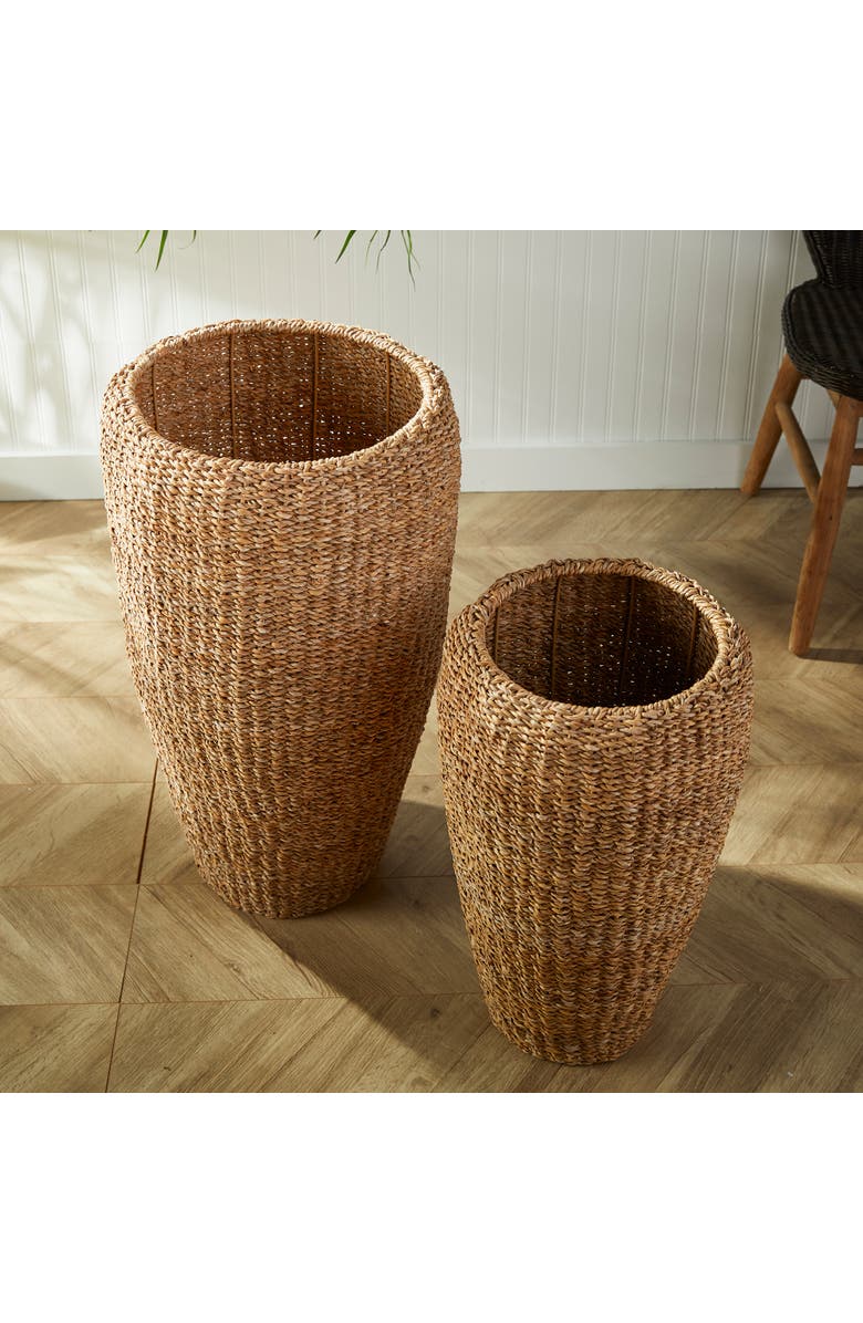 Napa Home & Garden Seagrass Tall Round Decorative Planters, Set of 2, Alternate, color, 