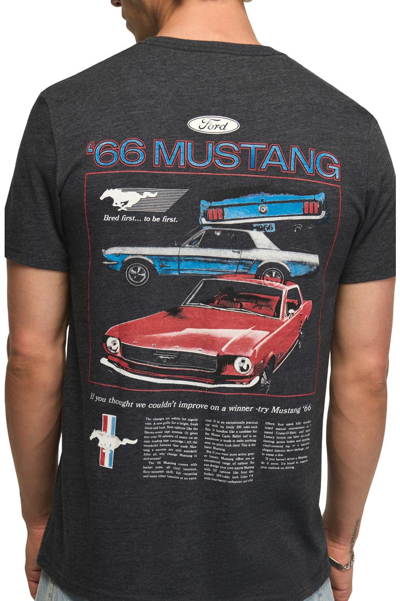 Ford Mustang Cotton Blend Graphic T-Shirt, Alternate, color, JET BLACK