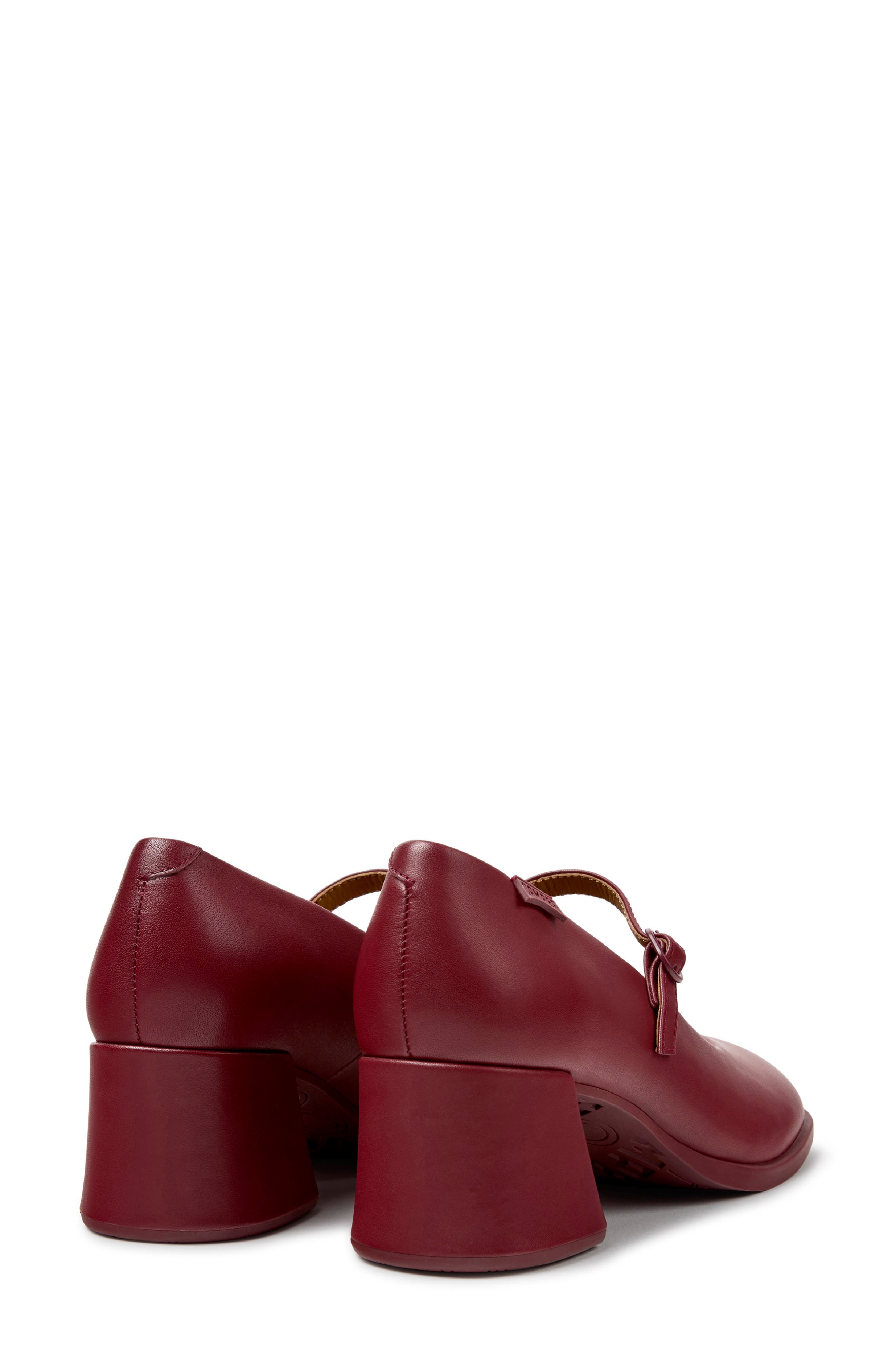 Kora Leather Mary Jane, Alternate, color, BURGUNDY