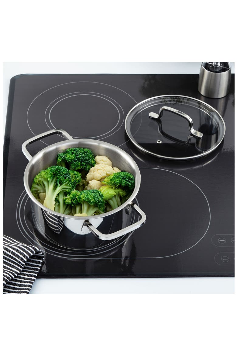 Dina Helix 2.2-Quart Stockpot, Alternate, color, SILVER