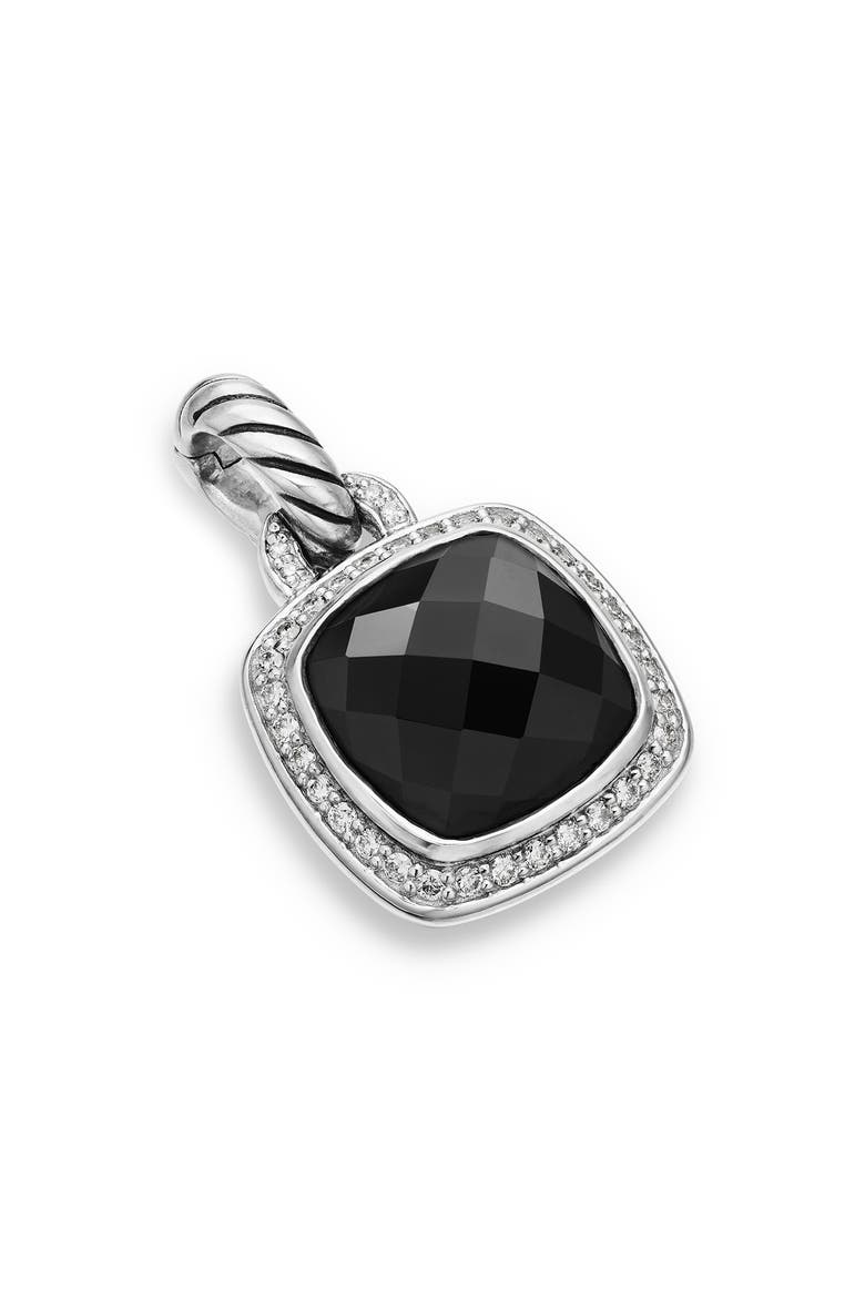Albion Pendant with Diamonds, Alternate, color, BLACK ONYX