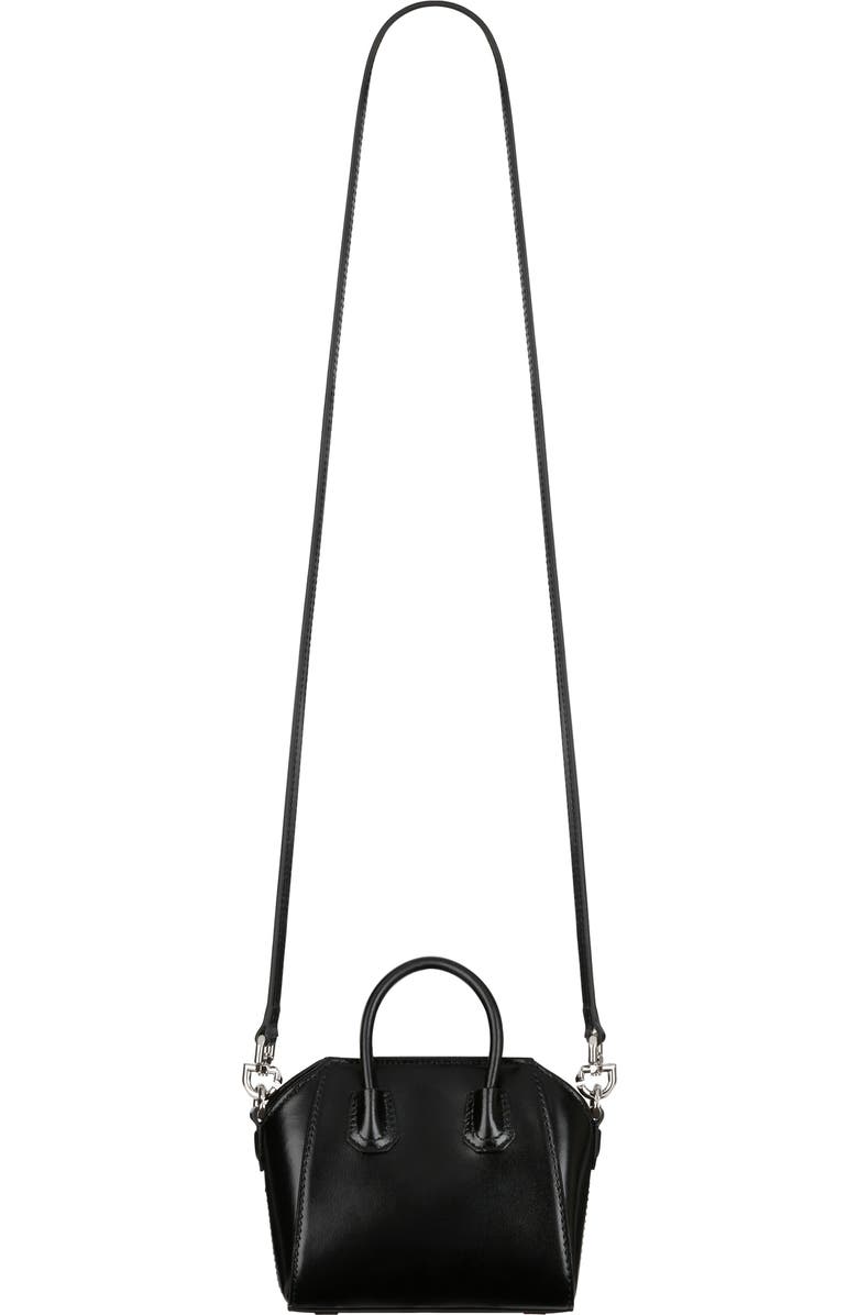 Givenchy Micro Antigona Leather Satchel, Alternate, color,
