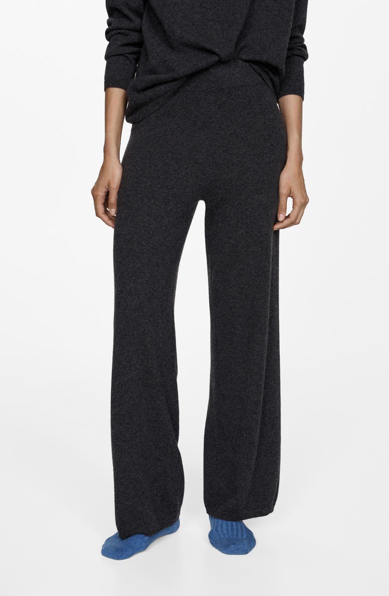 MANGO Cashmere Wide Leg Pants, Main, color, 
