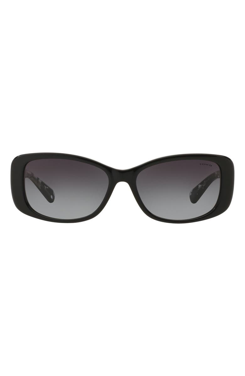 COACH 56mm Rectangle Sunglasses, Main, color, 