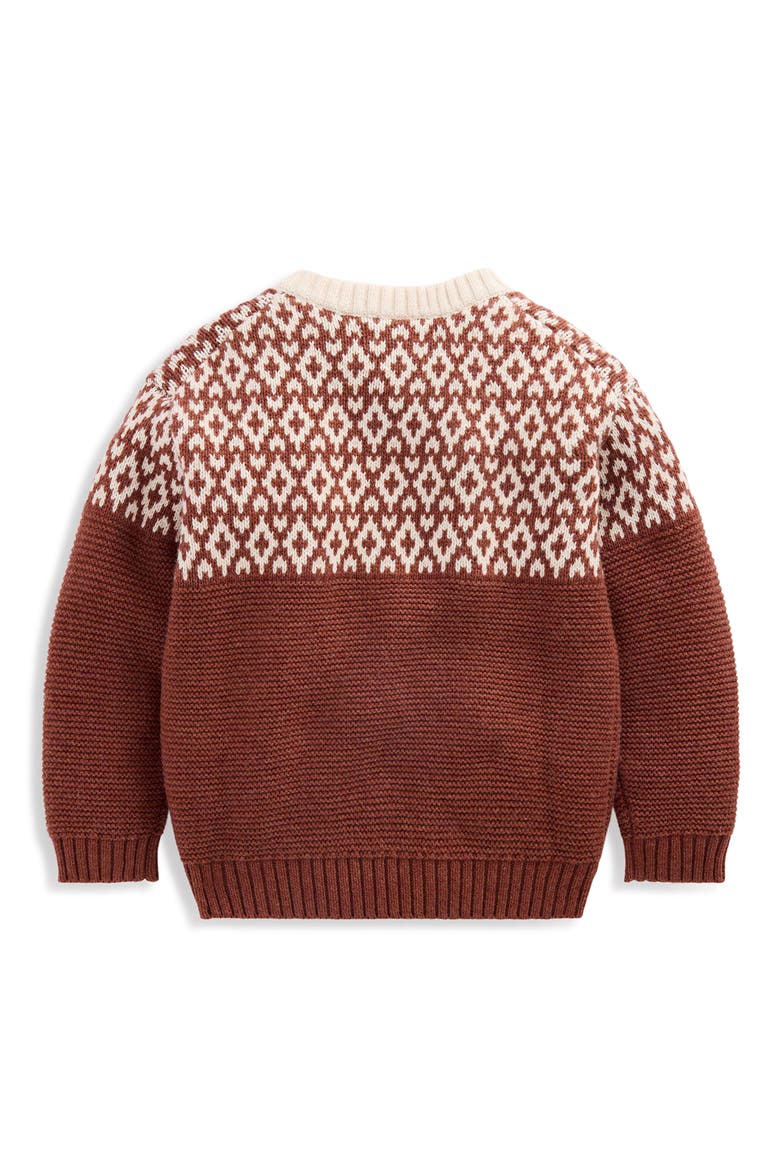 Kids' Relaxed Fair Isle Sweater, Alternate, color, RED