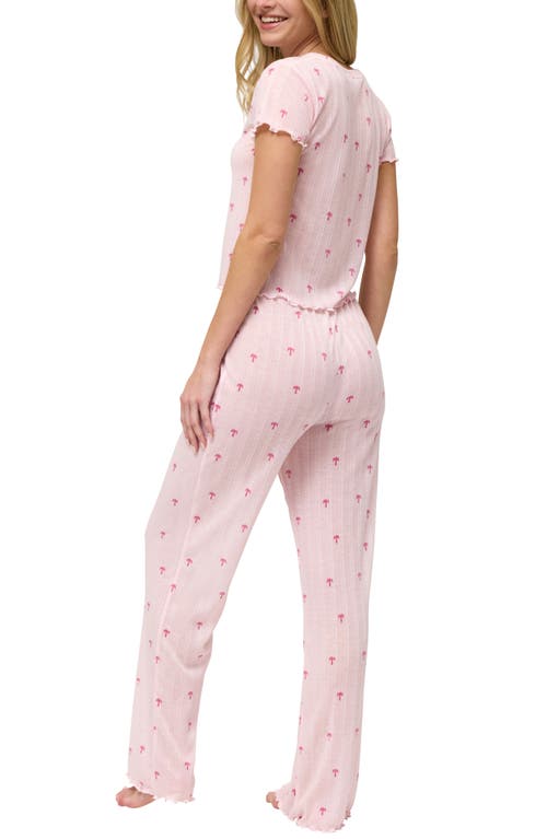 Honeydew Somewhere Sunny Pointelle Pajamas In Pink Salt Palms